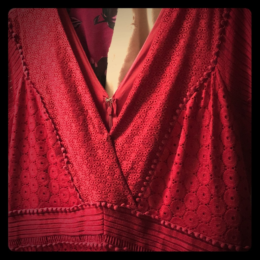 Lane Bryant Red Lace dress size 16 NWT